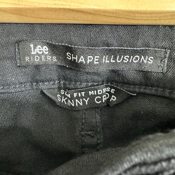 Lee Illusions Skinny Mid-Rise Capri Black Denim Jeans Size 12 NWT - Picture 11 of 12